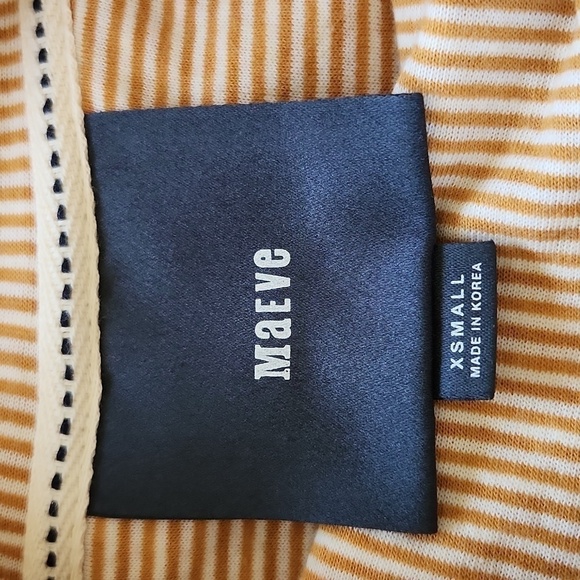 Anthropologie Maeve Marigold White Flared Sleeve Cowl Neck Tunic Top Size XS - Picture 10 of 13